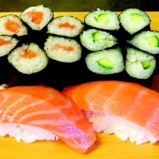 Su181 -20db lazac nigiri, 12db vízcsepp maki